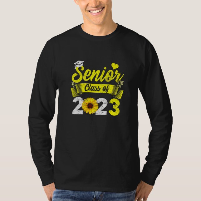 2023 Senior Class of 2023 Solros Student Gradu T Shirt (Framsida)