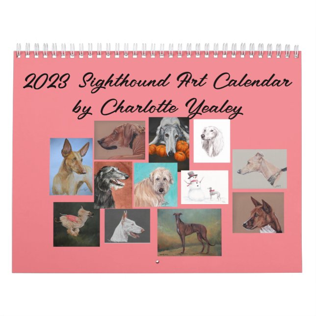 2023 Sighthound Hund Art Calendar Kalender (Omslag)
