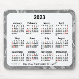 2023 Silver Art Calendar av Janz Mouse Pad Musmatta