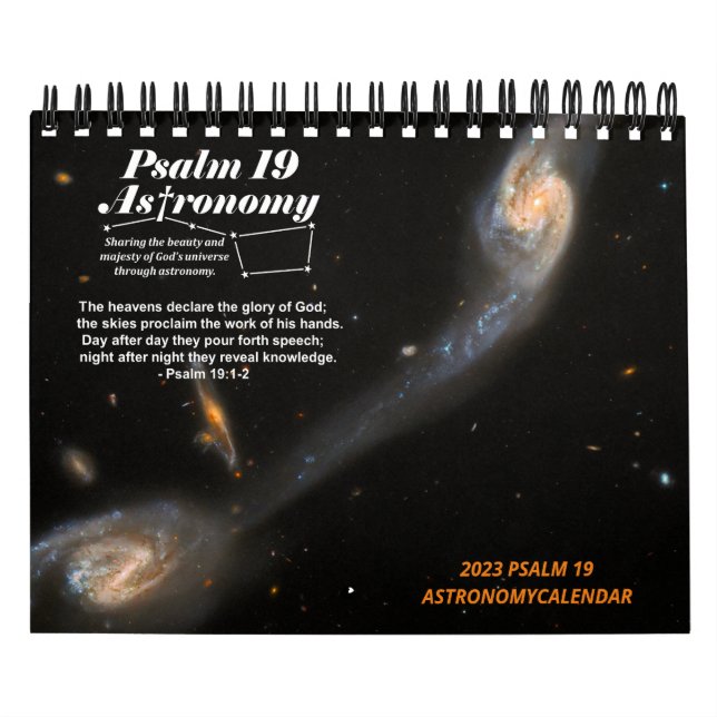 2023 SMALL Psalm 19 Astronomy Society Calendar Kalender (Omslag)