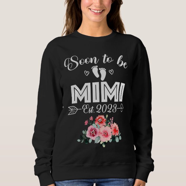 2023 Soon To Be Mimi Flower Pregnancy First Time G T Shirt (Framsida)