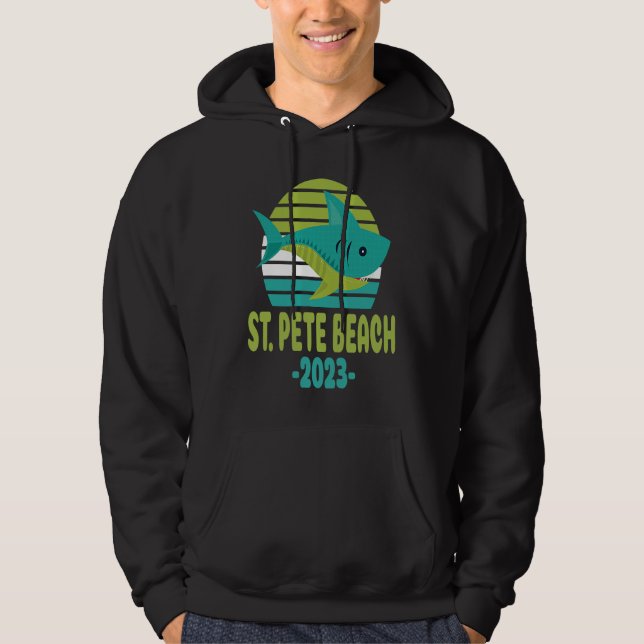2023 St Pete Beach Florida Shark Hoodie (Framsida)