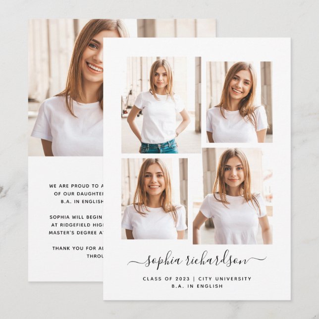 2023 Student | Modern flerfotokollayout (Fram/baksida)