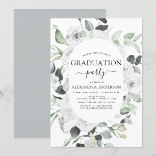 2023 Studenten Blommigt Eucalyptus Greenery Inbjudningar