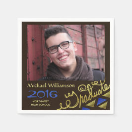 2023 Studentfest Foto Gold Foil Typography Pappersservett