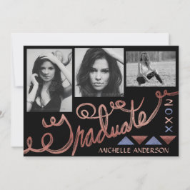 2023 Studentfest Ro Typografi för Guld Inbjudningar