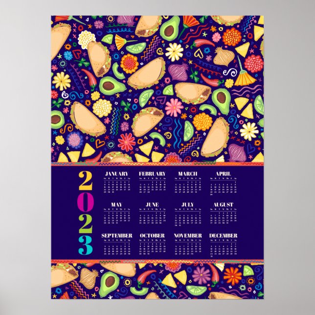 2023 Taco Fiesta Calendar Poster (Framsidan)
