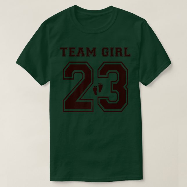 2023 Team Girl Gender Reveal Girl Baby Shower Adop T Shirt (Design framsida)