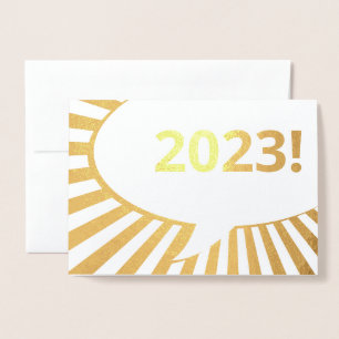 2023 tecknad Bubble guld-foliekort Folierat Kort