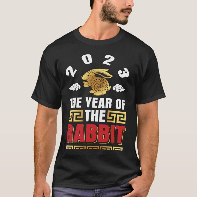 2023 The year of the rabbit Chinese Zodiac T Shirt (Framsida)