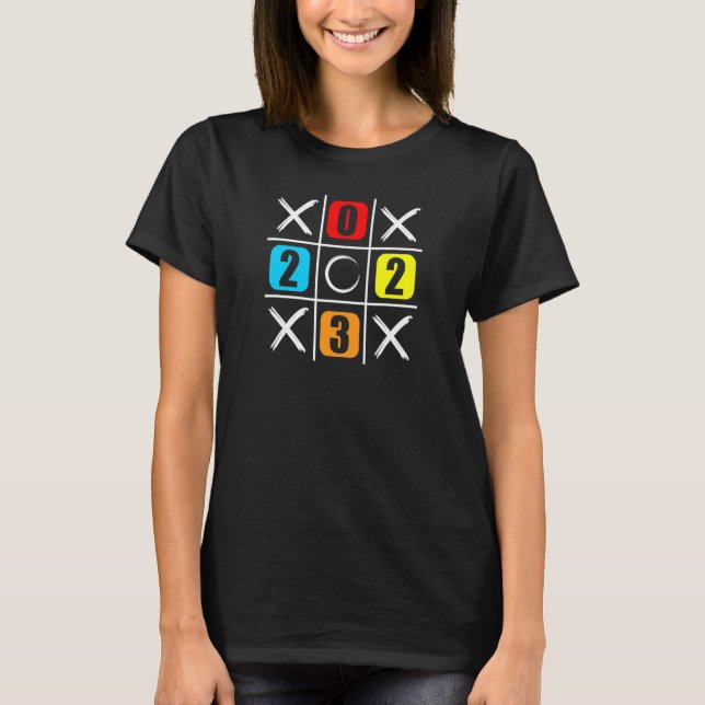 2023 Tic Tac Toe Xs and Os T Shirt (Framsida)