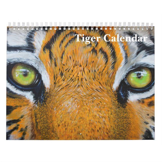 2023 Tiger Photography Vild Animal Kalender (Omslag)