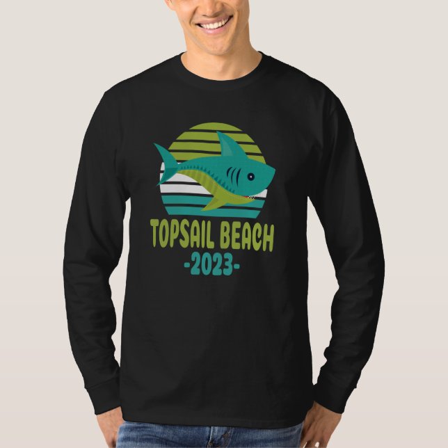 2023 Topsail Beach North Carolina Shark T Shirt (Framsida)