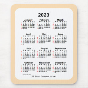 2023 Vete 52 veckors kalender från Janz Musmatta