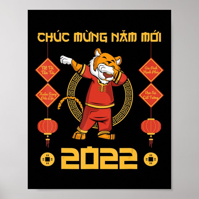 2023 Vietnamesisk nyårskommissarie Mung Moi Poster (Framsidan)