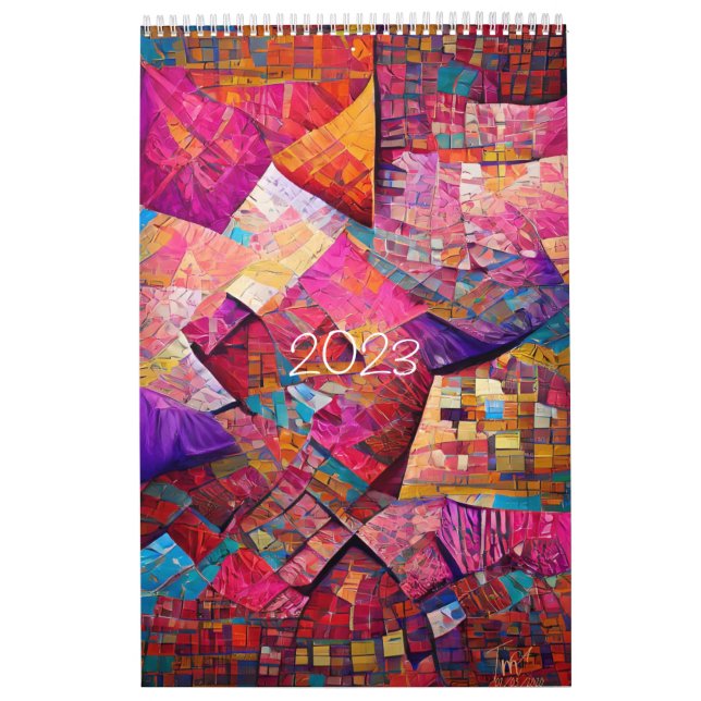 2023 Waiola Quilting OnePage MediumCalendar, White Kalender (Omslag)