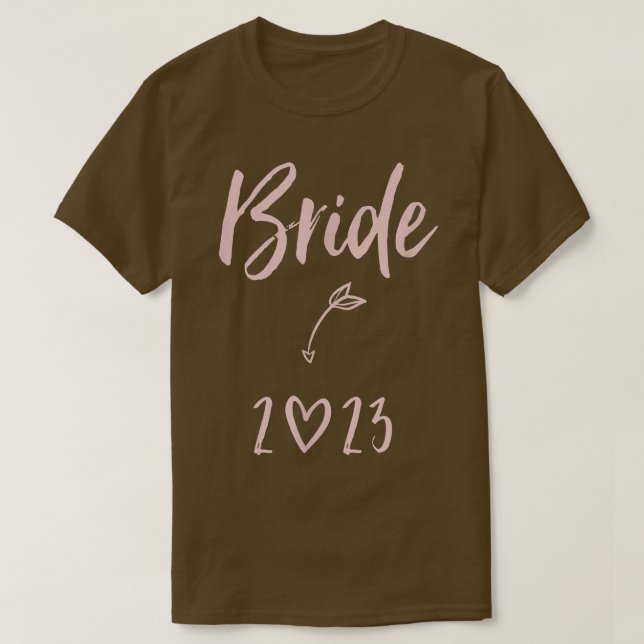2023 Wedding Bride Heart  T Shirt (Design framsida)