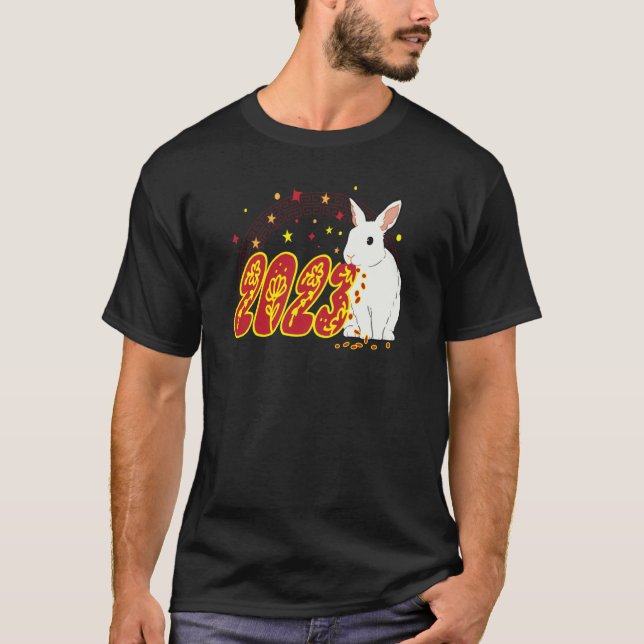 2023 Year of the Rabbit Chinese New Year Rabbit T Shirt (Framsida)