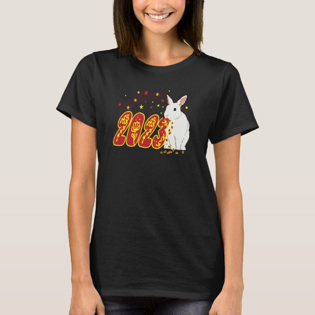 2023 Year of the Rabbit Chinese New Year Rabbit T Shirt (Framsida)