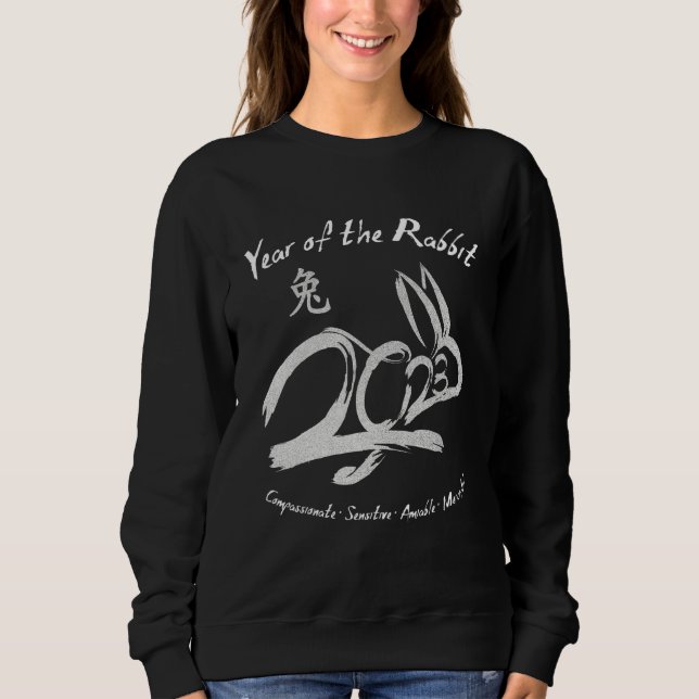 2023 Year Of the Rabbit Chinese Zodiac Chinese New T Shirt (Framsida)
