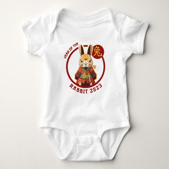 2023 Year of the Rabbit Romper T Shirt (Framsida)
