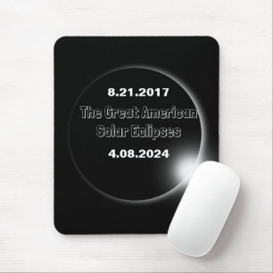 2024 & 2017 Dubbel datum för solförmörkelse Musmatta