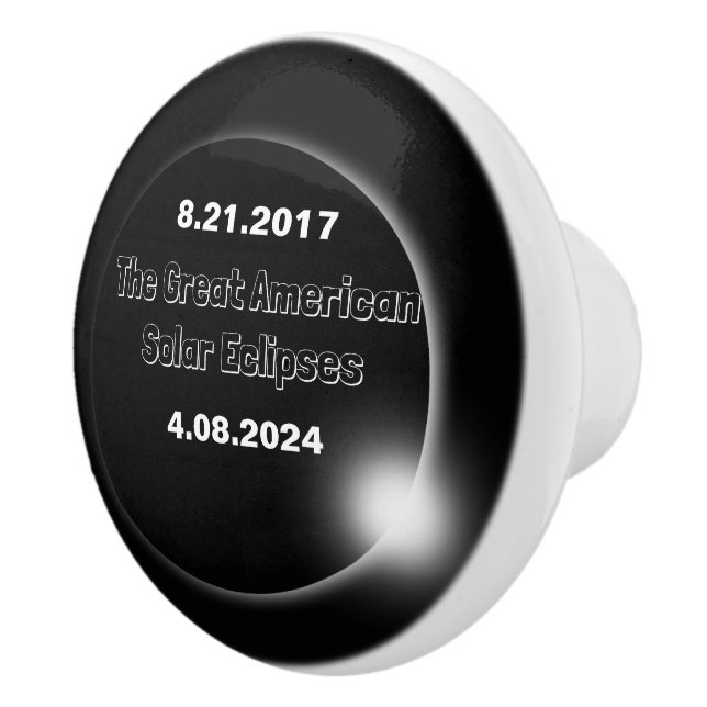 2024 & 2017 Dubbel Datum Solförmörkelse Knopp (Höger)
