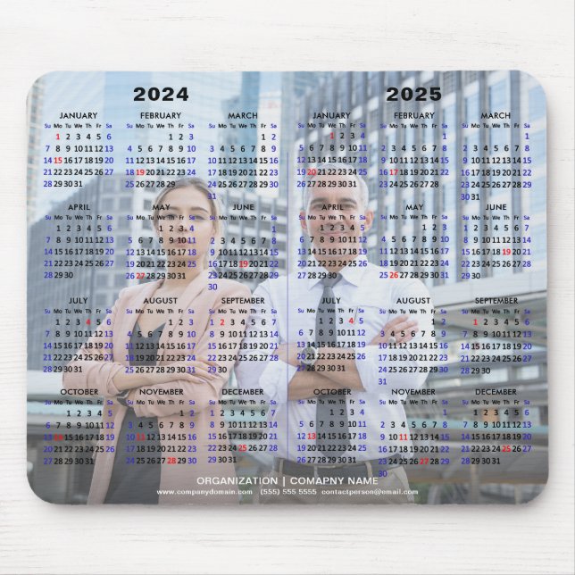 2024 - 2025 - 2 års kalender - affärsfoto musmatta (Framsidan)