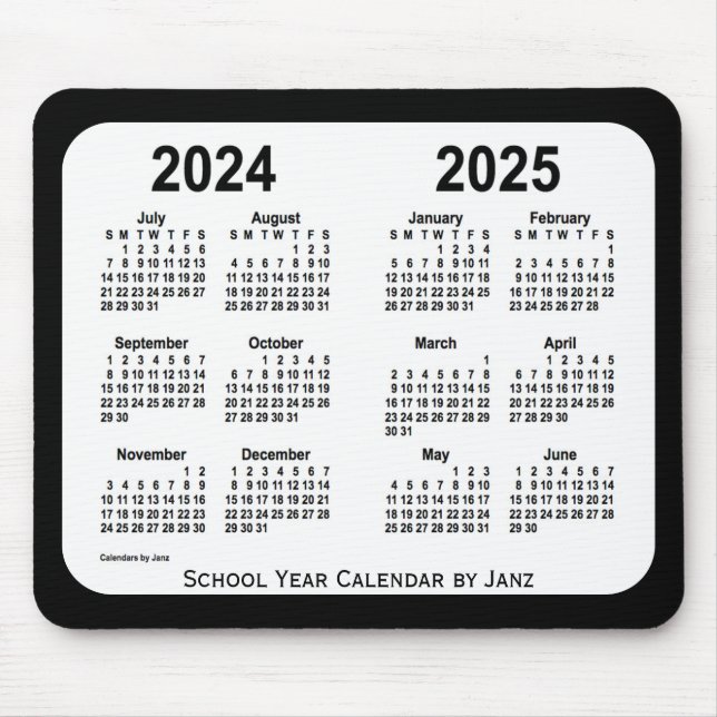2024-2025 års kalender i Black and White School fr Musmatta (Framsidan)