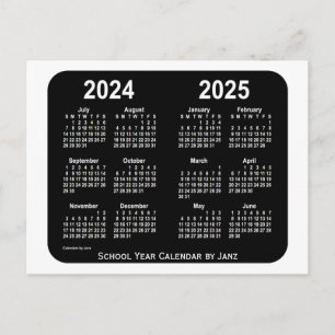 2024-2025 års vitbok från Neon School Calendar av Vykort