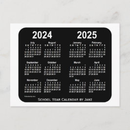 2024-2025 års vitbok från Neon School Calendar av Vykort