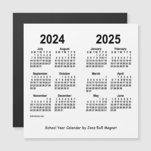 2024-2025 års vitbokskalender från Janz