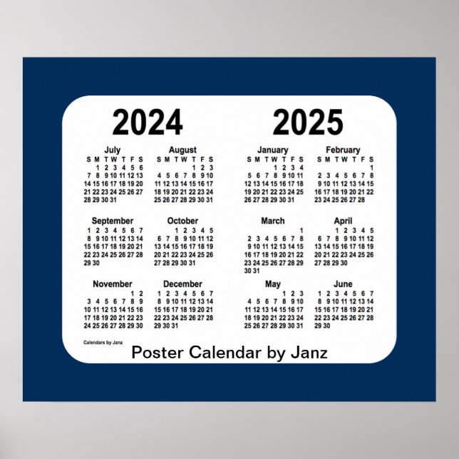 2024-2025: Blåskolekalendern från Janz Poster (Framsidan)