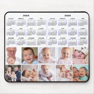 2024-2025 Calendar Anpassningsbar 8 Photo US Helgd Musmatta