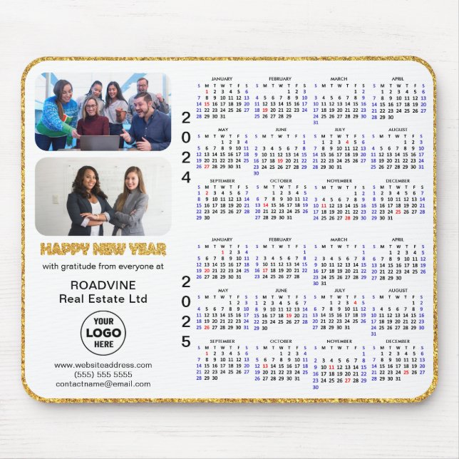 2024 2025 Calendar Guld Black Corporate 2 Photo Musmatta (Framsidan)