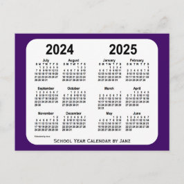 2024-2025 Lila Mini School Year Calendar av Janz Vykort