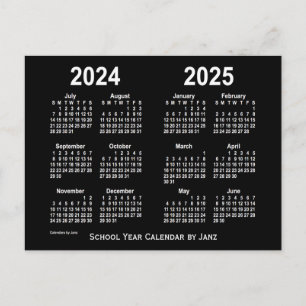 2024-2025 Neon White School Calendar av Janz Vykort