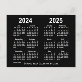 2024-2025 Neon White School Calendar av Janz Vykort