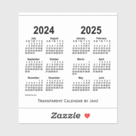 2024-2025 Öppen kalender från Janz Klistermärken