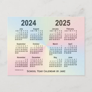 2024-2025 Rainbow Cloud School Calendar av Janz Vykort