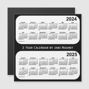 2024-2025 svartvita 2 år kalender vid Janz