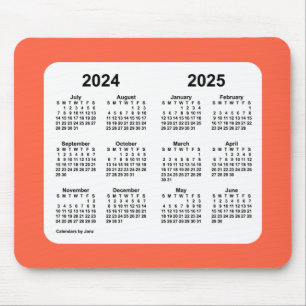 2024-2025 Tomato Red Calendar av Janz Mouse Pad Musmatta
