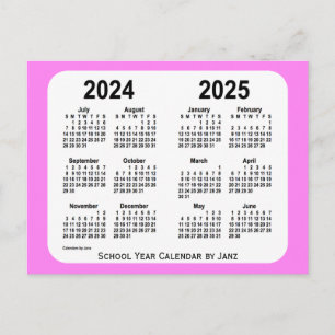 2024-2025 Violet Mini School Calendar av Janz Vykort