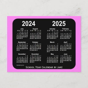 2024-2025 Violet Neon Mini School Calendar av Janz Vykort