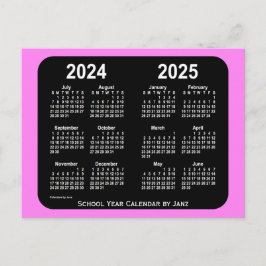 2024-2025 Violet Neon Mini School Calendar av Janz Vykort