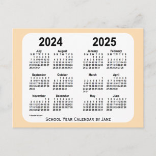 2024-2025 Wheat Mini skolkalender från Janz Vykort