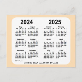 2024-2025 Wheat Mini skolkalender från Janz Vykort