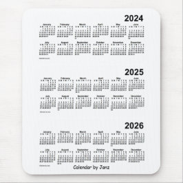 2024-2026 års vitbok om treårskalender från Janz Musmatta