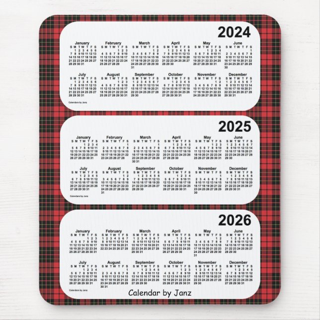 2024-2026 Red Play 3 Year Calendar by Janz Musmatta (Framsidan)