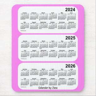 2024-2026 Violet 3 Year Calendar by Janz Musmatta